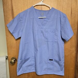 Dagacci Light Blue Ceil Scrub Top
